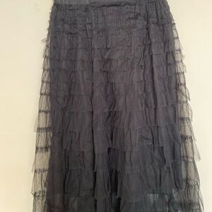 Elegant Black Tiered Skirt